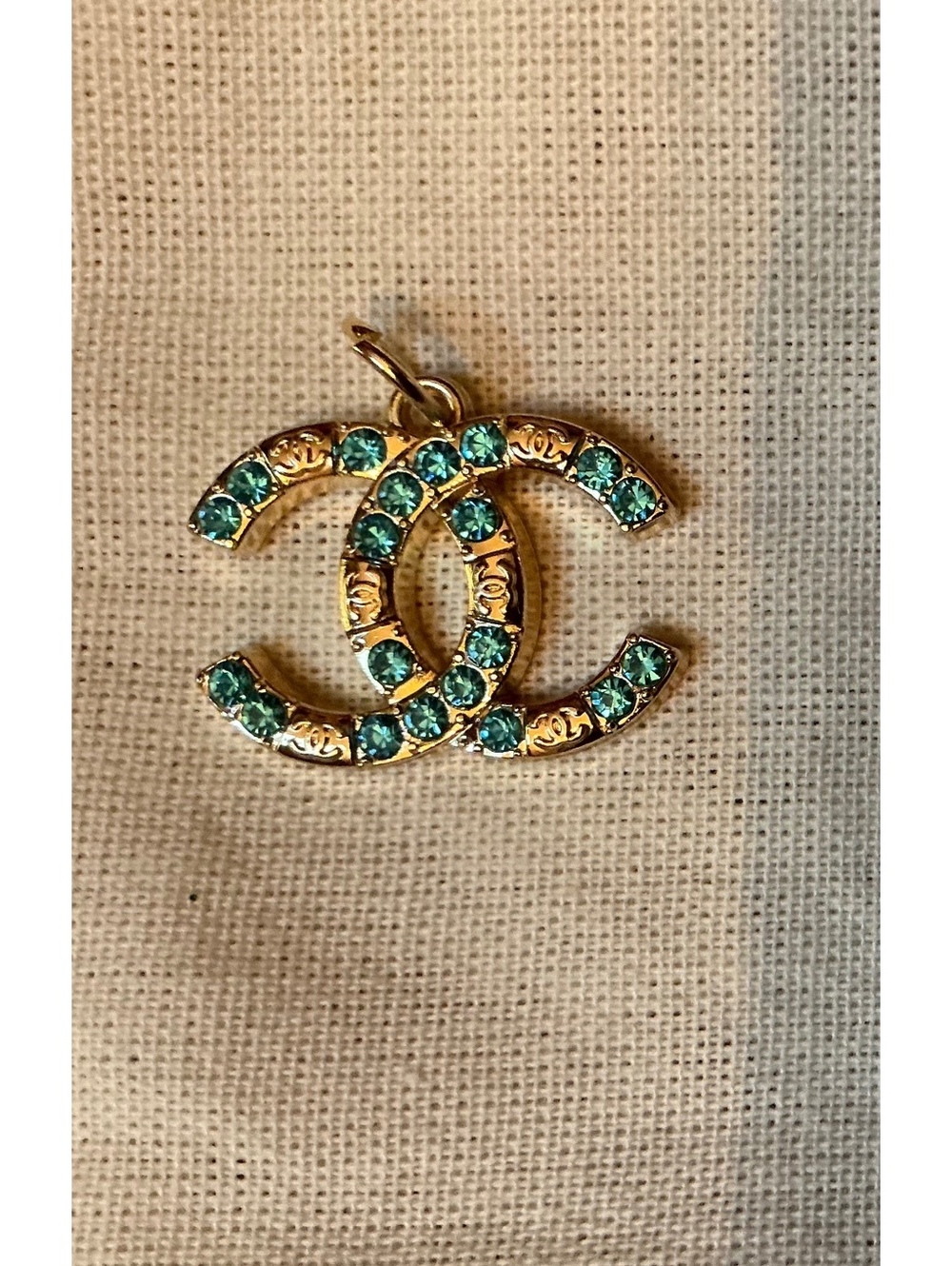 CC Turquoise Rhinestone Charm/Zipper Pull